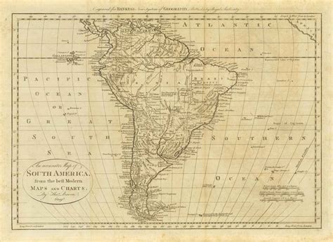An Accurate Map Of South America From The Best Modern Maps And Charts