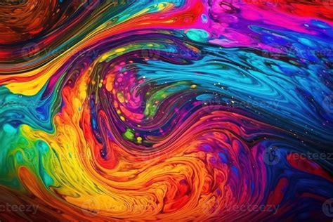 Abstract Colorful Vivid Rainbow Psychedelic Hippie Background