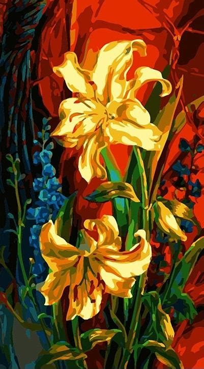 Colorful Flowers Diy Paint By Number Painting By Numbers
