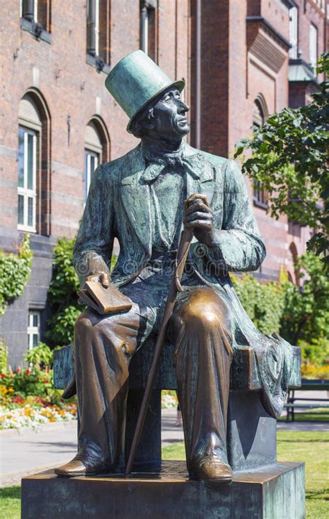 Statue Of Hans Christian Andersen In Copenhagen Denmark Stock Photo