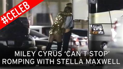 Miley Cyrus Passionately Kisses Model Stella Maxwell As Pair Filmed In Very Intimate Clinch In