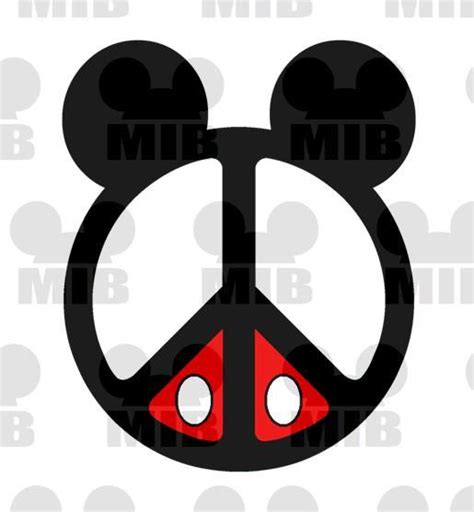 Mickey Mouse Peace Sign Svg