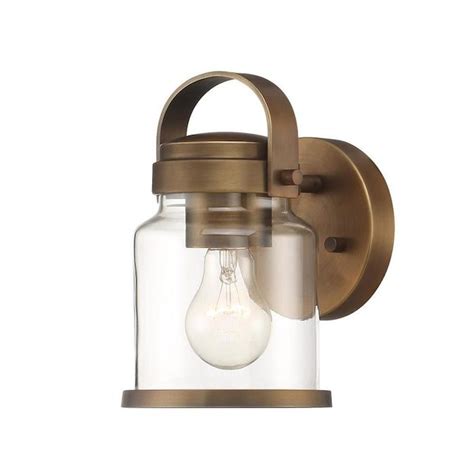 Designers Fountain Easton 5 In W 1 Light Old Satin Brass Vintage Wall