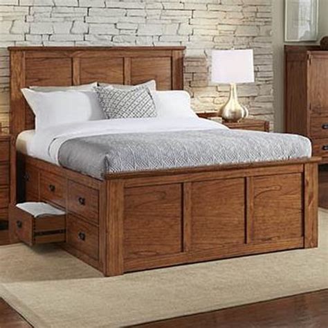 Aamerica Mission Hill Queen Captains Bed With Storage Drawers