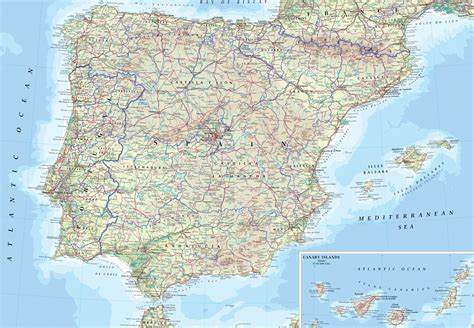 Spanien ist mitglied der europäischen union und description : Karten von Spanien mit Straßenkarte und Stadtplan von Madrid