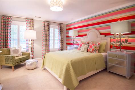 Every laundry room needs these 12 pretty & practical products. Striped Accent Wall - Contemporary - girl's room - Lucy ...