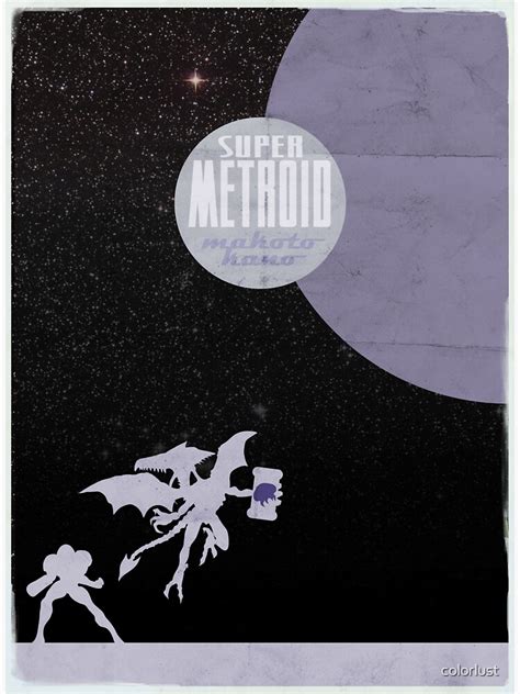 Minimalist Video Games Super Metroid Poster By Colorlust Redbubble