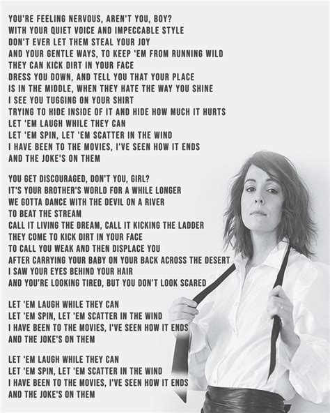 Brandi Carlile The Joke Lyric Poster Wall Art Song Lyrics Etsy