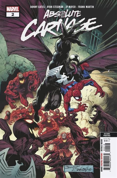 Absolute Carnage 2 Variant Cover Spider Man And Venom By Mark Bagley