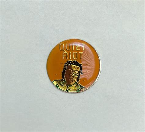 Quiet Riot Pin Enamel Porcelain Backpack Pin Jacket Pin Etsy