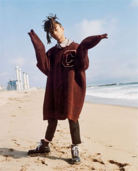 Jaden Smith Models Skirt For Louis Vuitton Shoes