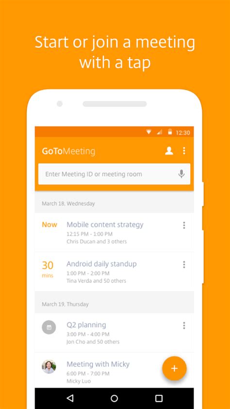 Free gotomeeting app from the windows store. GoToMeeting (beta) Android App - MaterialUp