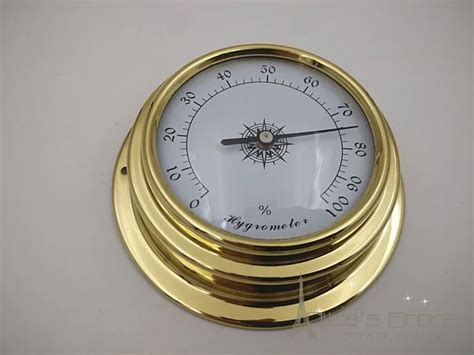 3 Brass Case Traditional Weather Station Barometer Temperature