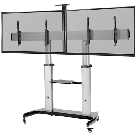 Vivo Ultra Heavy Duty Mobile Rolling Tv Stand For Flat Screens Up To 60