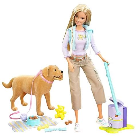 Barbie Doll And Tanner Scooper Dog Set Mattel Barbie Dolls At