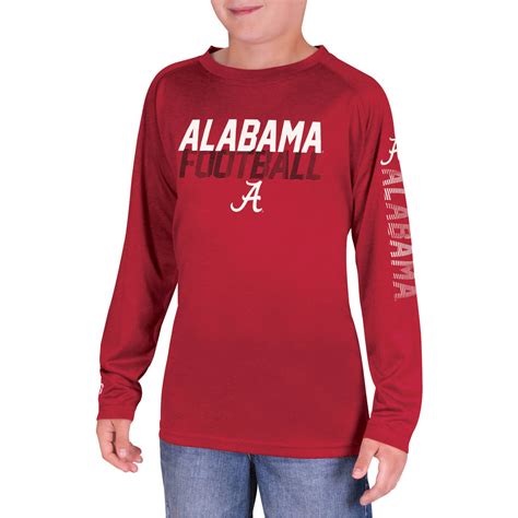 Ncaa Alabama Crimson Tide Boys Long Sleeve Impact T Shirt