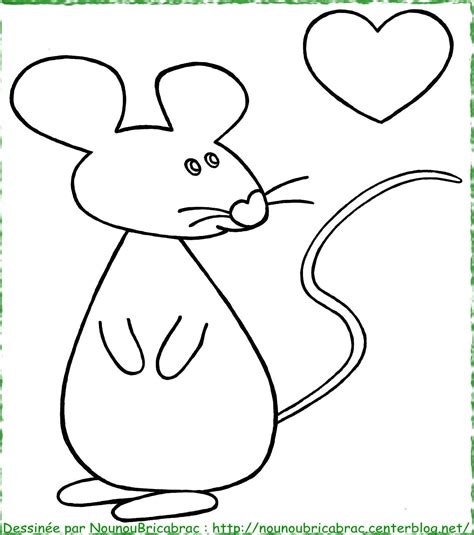 Souris... à colorier - dessine une souris