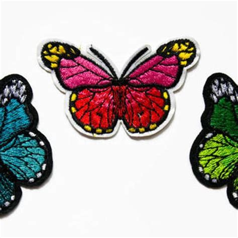 Pink Butterfly Patches Butterflies Patch Iron On Patch Etsy