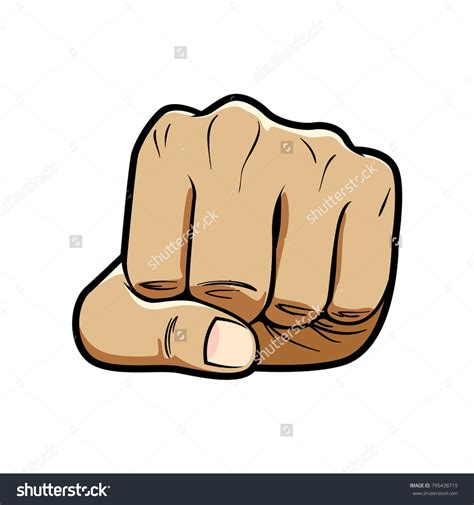 Fist Punch Vector Illustration Stock Vector Royalty Free 795438715