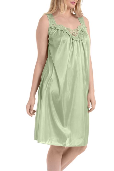 Ezi Women S Plus Satin Silk Sleeveless Lingerie Nightgowns Walmart Com