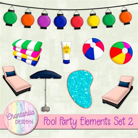 Pool Party Elements Set 2 Chantahlia Design