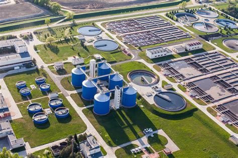 Aerial View Of Sewage Treatment Plant Florida Department Of