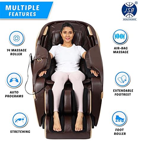 Jsb Mz08 Full Body Massage Chair Recliner Zero Gravity For Home Stress Relief Coffee Brown