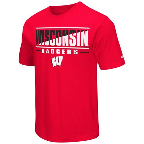 Wisconsin Badgers Colosseum Red Lightweight Breathable Active Workout T