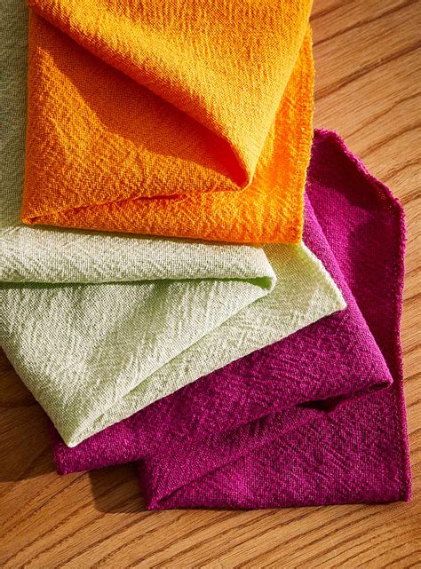 Colourful Organic Cotton Dishcloths Set Of 3 Simons Maison Simons
