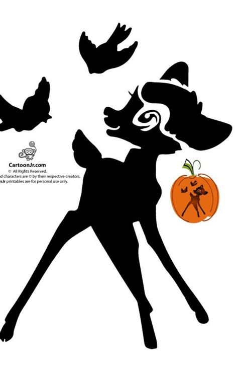 Classic Disney Pumpkin Stencils Disneys Bambi Jack O Lantern Cutout