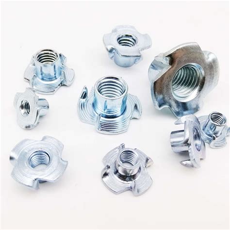 10pcs M4 M5 M6 M8 M10 Thickened Steel Four Claws Speaker Nut Blind Pronged Insert T Nut For Wood