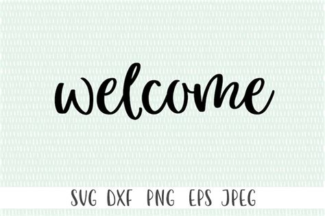 Welcome SVG Cut File svg png eps dxf jpeg Cricut Cut | Etsy