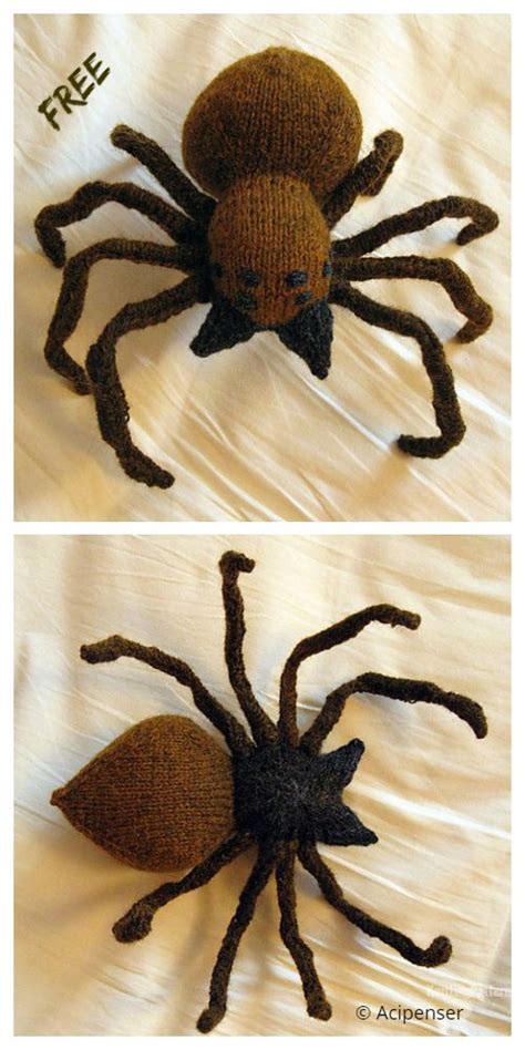 Halloween Knit Toy Spider Free Knitting Pattern Halloween Knitting Patterns Free Halloween