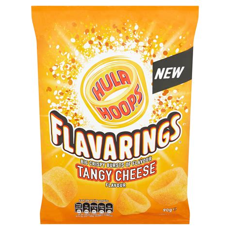 Hula Hoops Flavarings Tangy Cheese Flavour 90g Sharing Crisps