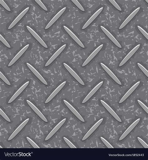 Seamless Steel Diamond Plate Grunge Texture Vector Image