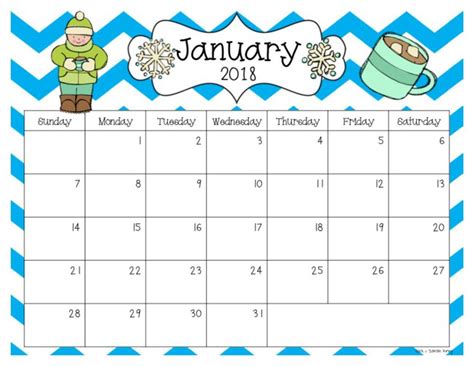 Free 2018 And 2019 Calendar Editable Calendar Teacher Calendar