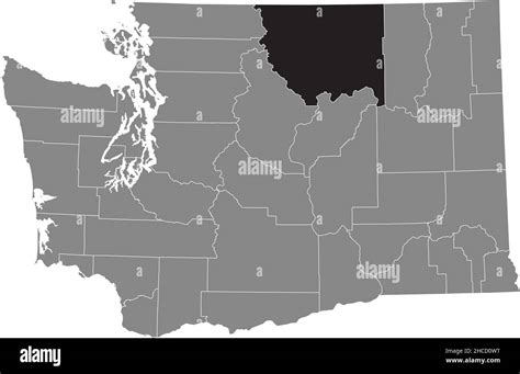 Okanogan Washington State Map Hi Res Stock Photography And Images Alamy