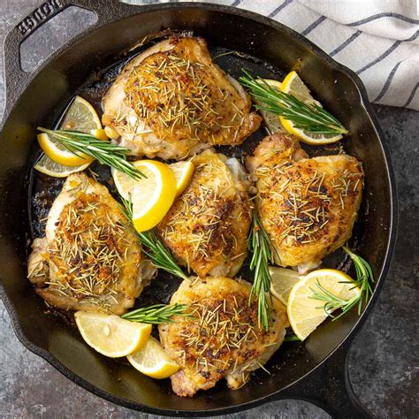Lemon Rosemary Chicken Thighs The Blond Cook