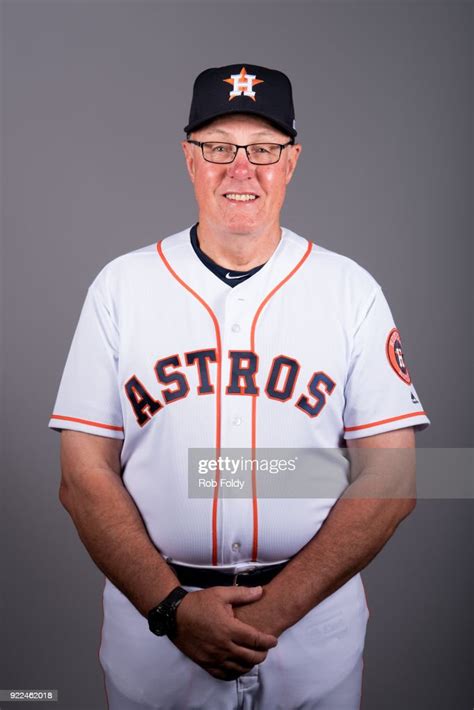 Pitching Coach Brent Strom Of The Houston Astros Poses During Photo