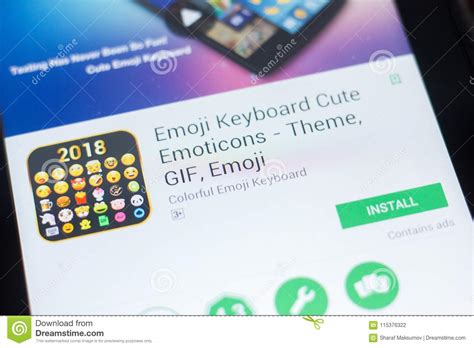 Russia emoji first appeared in 2016. Ryazan, Russland - 19. April 2018 - Emoji-Tastatur ...