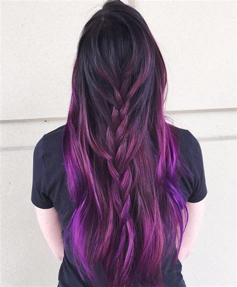 10 Stunning Examples Of Purple Hair Hairiz Purple Ombre Hair
