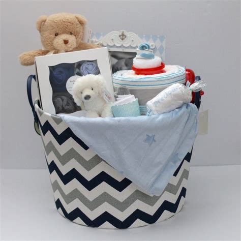 Baby boy gifts are so much fun to shop for, but you have two recipients you have to please. Baby Boy Gift Basket, Baby Shower Gift, Newborn Gift ...