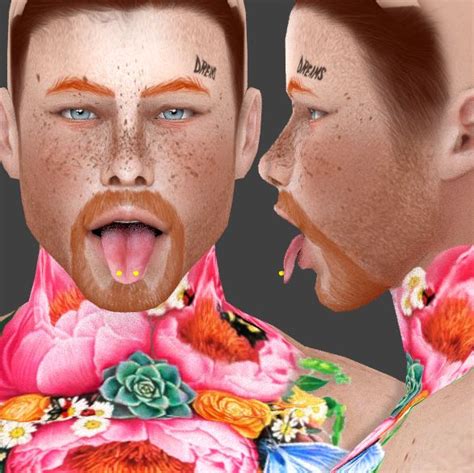 3d Realistic Tongue New Mesh Hq Compatible Sims 4 Piercings Sims