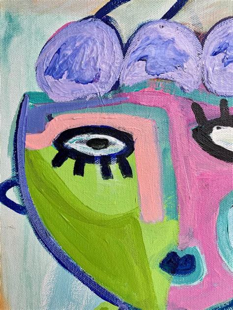 Paintings Gertrude Original Abstract Face Painting By Aleea Jaques