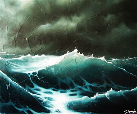 Lumière en pleine mer, tempête, vagues, marine, Matthieu Stemmelen ...