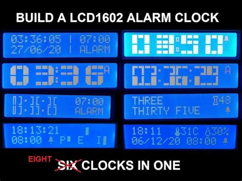Lcd Alarm Clock With Many Faces Arduino Project Hub