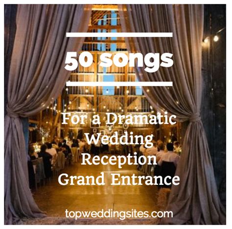 Current pop songs and a few classics as well ☺️. 50 Songs for a Dramatic Wedding Reception Grand Entrance | Wedding songs reception, Wedding ...