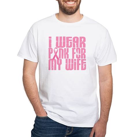 I Wear Pink 16 Wife Breast Cancer Men S Value T Shirt I Wear Pink For My Wife 16 White T Shirt