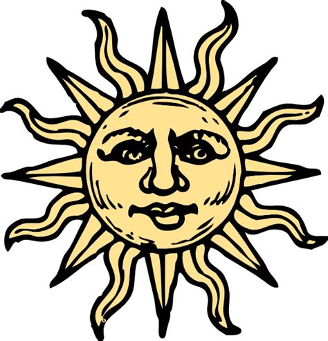Download Sun Woodcut Clip Art at Clker.com - vector clip art online ...