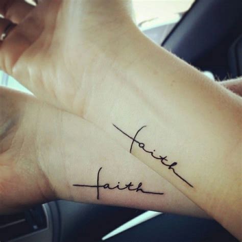 Getting a tattoo on the wrist can be a bit painful since it is very sensitive and at the same time it has lesser fat. Image result for wrist tattoo faith | Faith tattoo on ...